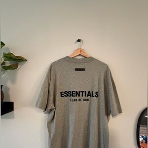 Fear of God Essentials Grey Short-Sleeve Tee Size M